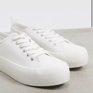 White ASOS Canvas Sneakers